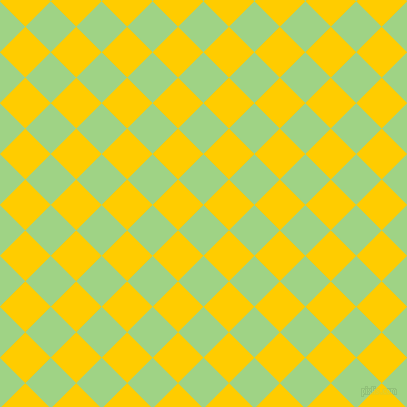 45/135 degree angle diagonal checkered chequered squares checker pattern checkers background, 36 pixel square size, , Gossip and Tangerine Yellow checkers chequered checkered squares seamless tileable