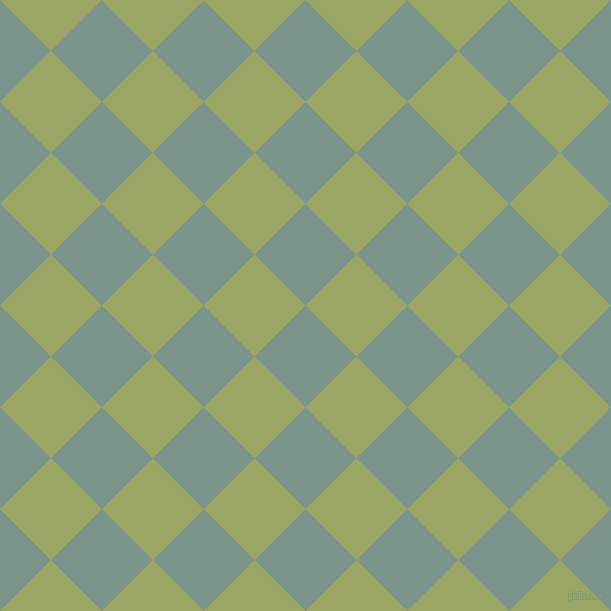 45/135 degree angle diagonal checkered chequered squares checker pattern checkers background, 72 pixel squares size, , Granny Smith and Green Smoke checkers chequered checkered squares seamless tileable