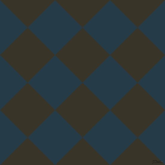 45/135 degree angle diagonal checkered chequered squares checker pattern checkers background, 130 pixel square size, Graphite and Tarawera checkers chequered checkered squares seamless tileable