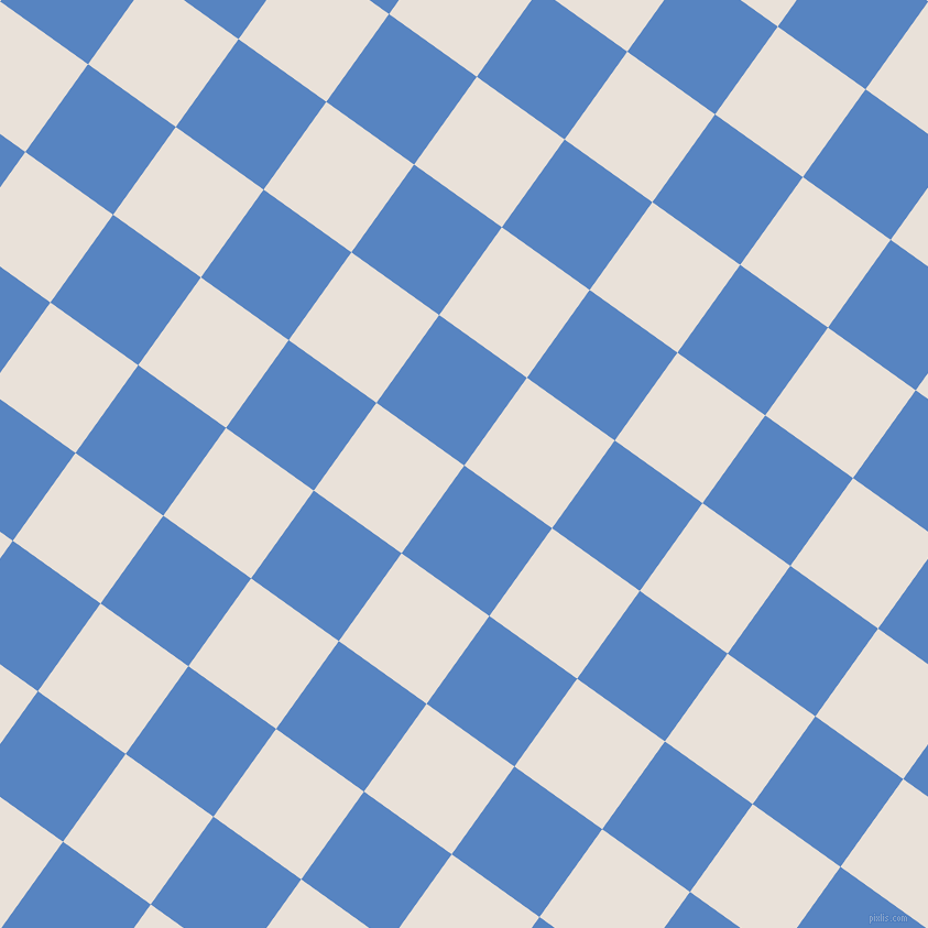 54/144 degree angle diagonal checkered chequered squares checker pattern checkers background, 98 pixel squares size, , Havelock Blue and Spring Wood checkers chequered checkered squares seamless tileable
