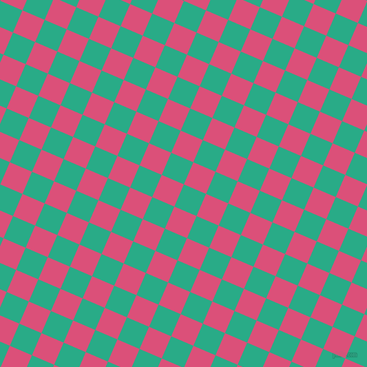 67/157 degree angle diagonal checkered chequered squares checker pattern checkers background, 35 pixel squares size, , Jungle Green and Cranberry checkers chequered checkered squares seamless tileable