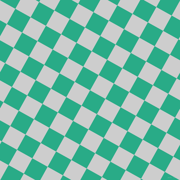 61/151 degree angle diagonal checkered chequered squares checker pattern checkers background, 69 pixel squares size, Jungle Green and Very Light Grey checkers chequered checkered squares seamless tileable