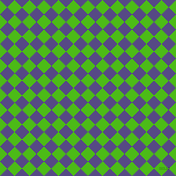 45/135 degree angle diagonal checkered chequered squares checker pattern checkers background, 34 pixel square size, , Kelly Green and Victoria checkers chequered checkered squares seamless tileable