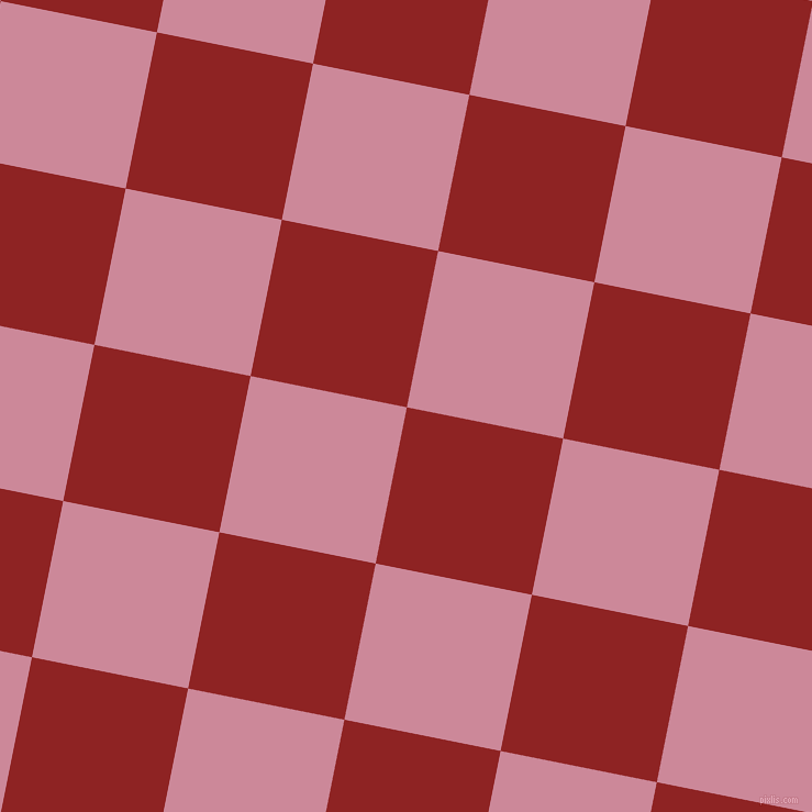 79/169 degree angle diagonal checkered chequered squares checker pattern checkers background, 145 pixel squares size, Mandarian Orange and Puce checkers chequered checkered squares seamless tileable