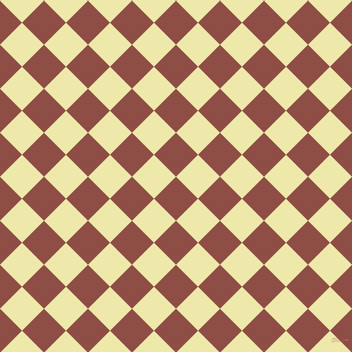 45/135 degree angle diagonal checkered chequered squares checker pattern checkers background, 64 pixel square size, , Matrix and Pale Goldenrod checkers chequered checkered squares seamless tileable