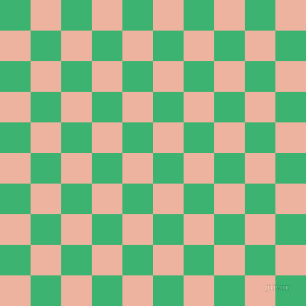checkered chequered squares checkers background checker pattern, 43 pixel square size, Medium Sea Green and Wax Flower checkers chequered checkered squares seamless tileable