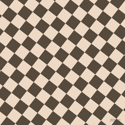 52/142 degree angle diagonal checkered chequered squares checker pattern checkers background, 38 pixel square size, , Metallic Bronze and Almond checkers chequered checkered squares seamless tileable