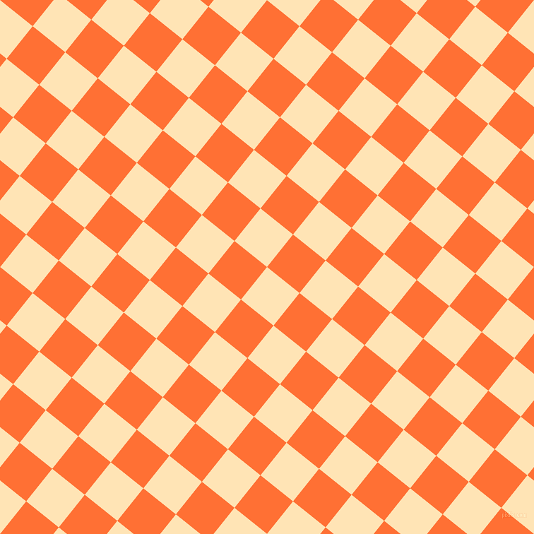 51/141 degree angle diagonal checkered chequered squares checker pattern checkers background, 59 pixel square size, , Moccasin and Burnt Orange checkers chequered checkered squares seamless tileable