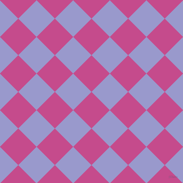 45/135 degree angle diagonal checkered chequered squares checker pattern checkers background, 105 pixel square size, , Mulberry and Blue Bell checkers chequered checkered squares seamless tileable