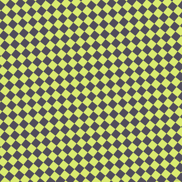 51/141 degree angle diagonal checkered chequered squares checker pattern checkers background, 23 pixel square size, Mulled Wine and Mindaro checkers chequered checkered squares seamless tileable