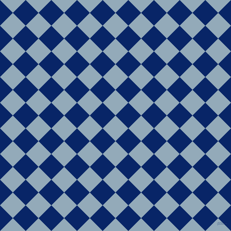 45/135 degree angle diagonal checkered chequered squares checker pattern checkers background, 63 pixel square size, , Nepal and Sapphire checkers chequered checkered squares seamless tileable