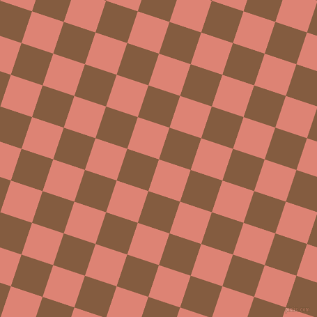 72/162 degree angle diagonal checkered chequered squares checker pattern checkers background, 48 pixel square size, , New York Pink and Potters Clay checkers chequered checkered squares seamless tileable