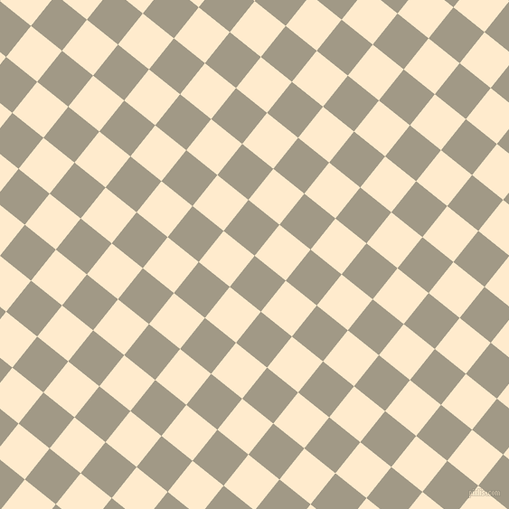 51/141 degree angle diagonal checkered chequered squares checker pattern checkers background, 44 pixel squares size, , Nomad and Blanched Almond checkers chequered checkered squares seamless tileable