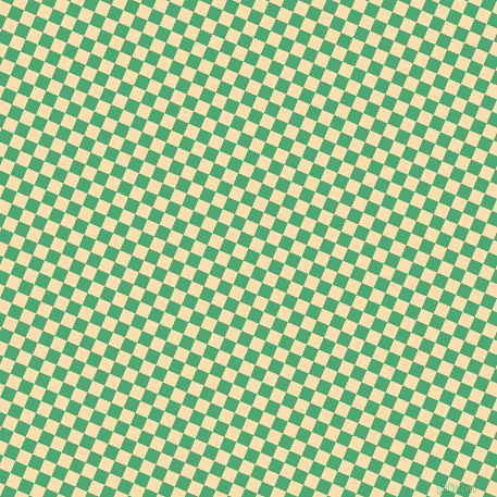 67/157 degree angle diagonal checkered chequered squares checker pattern checkers background, 12 pixel squares size, , Ocean Green and Navajo White checkers chequered checkered squares seamless tileable