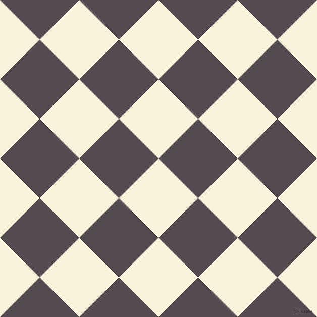 45/135 degree angle diagonal checkered chequered squares checker pattern checkers background, 111 pixel squares size, Off Yellow and Liver checkers chequered checkered squares seamless tileable