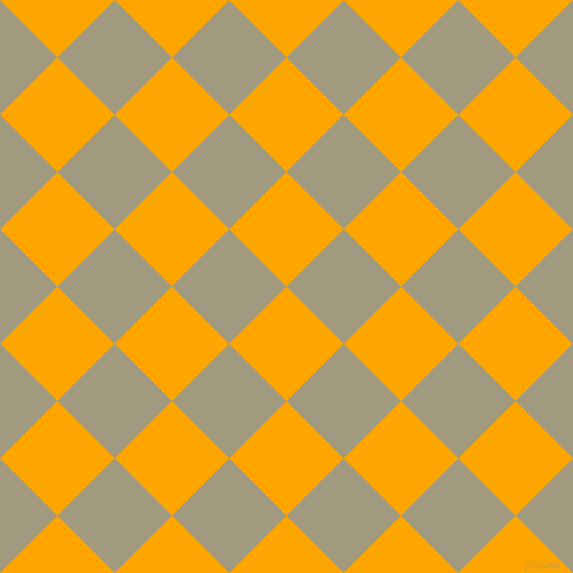 45/135 degree angle diagonal checkered chequered squares checker pattern checkers background, 81 pixel square size, , Orange and Grey Olive checkers chequered checkered squares seamless tileable