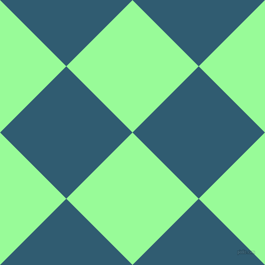 45/135 degree angle diagonal checkered chequered squares checker pattern checkers background, 189 pixel square size, , Pale Green and Blumine checkers chequered checkered squares seamless tileable