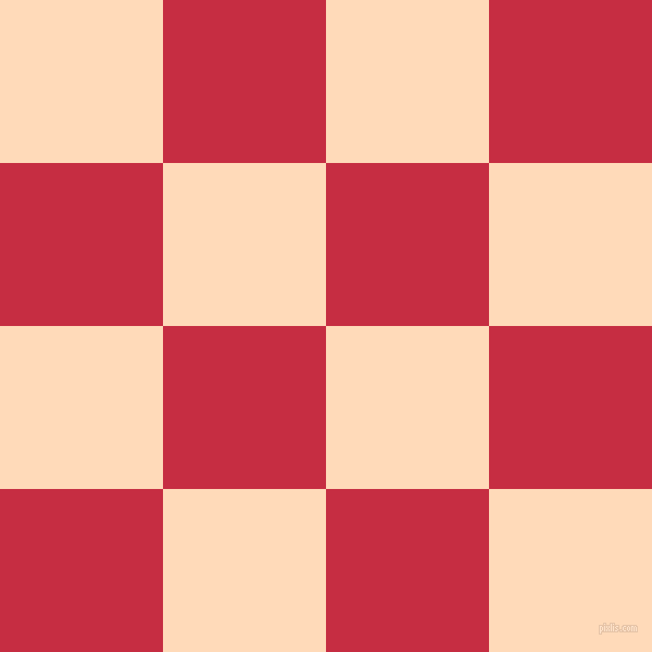 checkered chequered squares checkers background checker pattern, 150 pixel square size, Peach Puff and Brick Red checkers chequered checkered squares seamless tileable