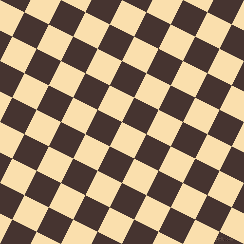 63/153 degree angle diagonal checkered chequered squares checker pattern checkers background, 56 pixel square size, , Peach-Yellow and Cedar checkers chequered checkered squares seamless tileable