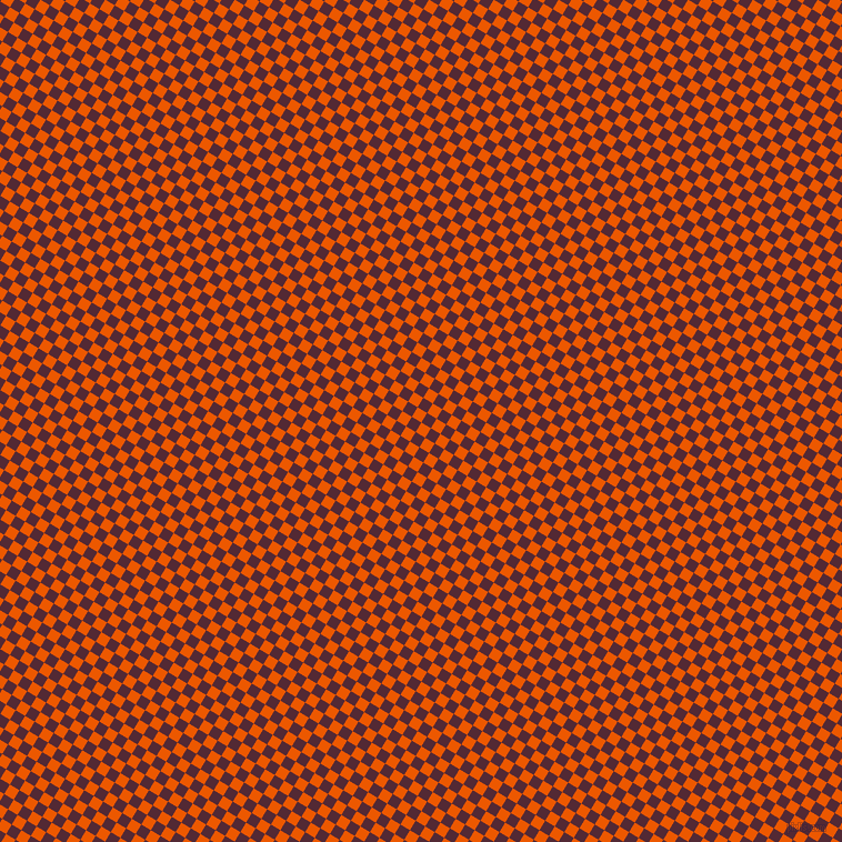 59/149 degree angle diagonal checkered chequered squares checker pattern checkers background, 10 pixel square size, , Persimmon and Black Rose checkers chequered checkered squares seamless tileable