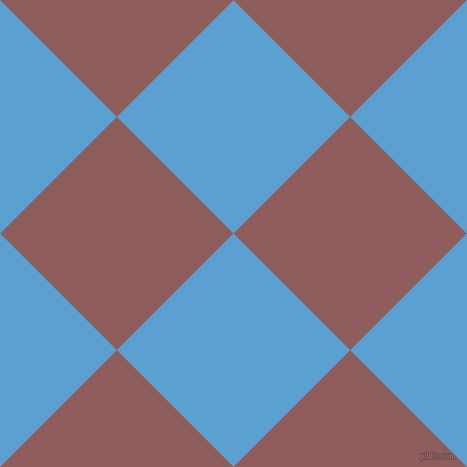 45/135 degree angle diagonal checkered chequered squares checker pattern checkers background, 165 pixel square size, , Picton Blue and Rose Taupe checkers chequered checkered squares seamless tileable