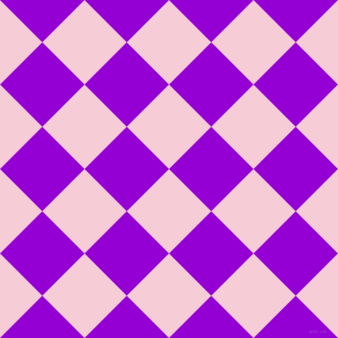 45/135 degree angle diagonal checkered chequered squares checker pattern checkers background, 120 pixel squares size, , Pink Lace and Dark Violet checkers chequered checkered squares seamless tileable
