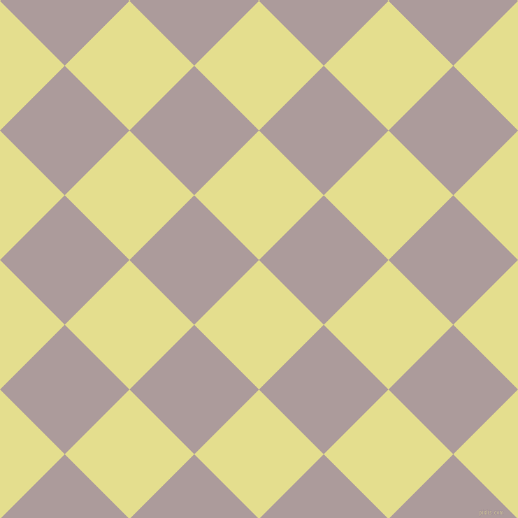 45/135 degree angle diagonal checkered chequered squares checker pattern checkers background, 131 pixel squares size, , Primrose and Dusty Grey checkers chequered checkered squares seamless tileable