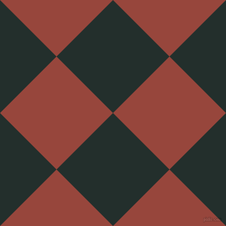 45/135 degree angle diagonal checkered chequered squares checker pattern checkers background, 158 pixel square size, Racing Green and Mojo checkers chequered checkered squares seamless tileable
