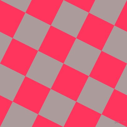 63/153 degree angle diagonal checkered chequered squares checker pattern checkers background, 91 pixel squares size, , Radical Red and Dusty Grey checkers chequered checkered squares seamless tileable