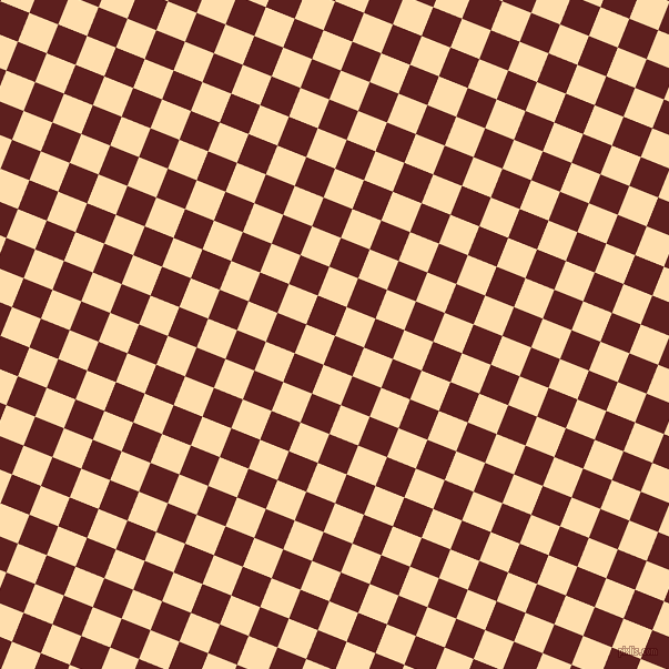 68/158 degree angle diagonal checkered chequered squares checker pattern checkers background, 28 pixel square size, Red Oxide and Navajo White checkers chequered checkered squares seamless tileable