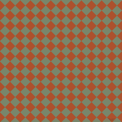 45/135 degree angle diagonal checkered chequered squares checker pattern checkers background, 24 pixel squares size, , Rose Of Sharon and Camouflage Green checkers chequered checkered squares seamless tileable