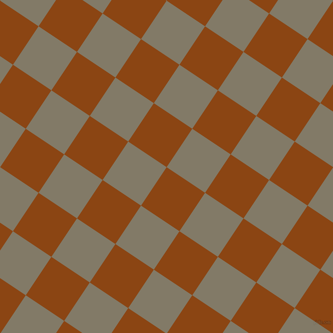 56/146 degree angle diagonal checkered chequered squares checker pattern checkers background, 95 pixel square size, , Saddle Brown and Arrowtown checkers chequered checkered squares seamless tileable