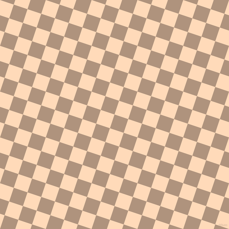 72/162 degree angle diagonal checkered chequered squares checker pattern checkers background, 59 pixel square size, , Sandrift and Peach Puff checkers chequered checkered squares seamless tileable