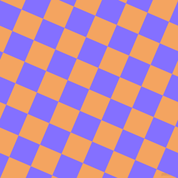 67/157 degree angle diagonal checkered chequered squares checker pattern checkers background, 82 pixel squares size, , Sandy Brown and Light Slate Blue checkers chequered checkered squares seamless tileable