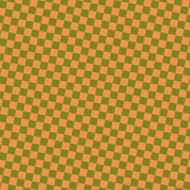79/169 degree angle diagonal checkered chequered squares checker pattern checkers background, 26 pixel squares size, , Sea Buckthorn and Trendy Green checkers chequered checkered squares seamless tileable