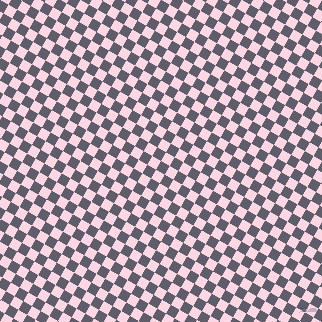 60/150 degree angle diagonal checkered chequered squares checker pattern checkers background, 20 pixel square size, Smoky and Pig Pink checkers chequered checkered squares seamless tileable