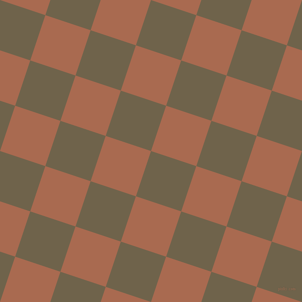 72/162 degree angle diagonal checkered chequered squares checker pattern checkers background, 95 pixel square size, Soya Bean and Sante Fe checkers chequered checkered squares seamless tileable