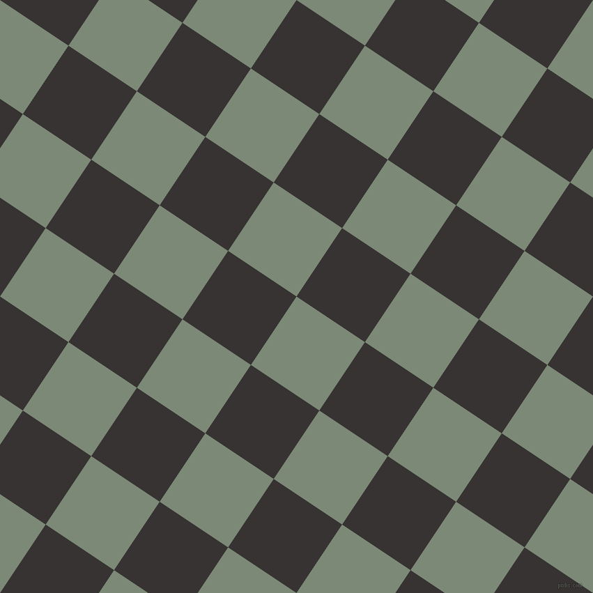 56/146 degree angle diagonal checkered chequered squares checker pattern checkers background, 118 pixel square size, Spanish Green and Gondola checkers chequered checkered squares seamless tileable