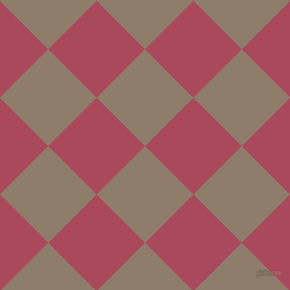 45/135 degree angle diagonal checkered chequered squares checker pattern checkers background, 96 pixel squares size, Squirrel and Hippie Pink checkers chequered checkered squares seamless tileable