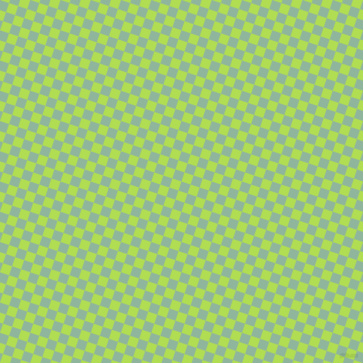 72/162 degree angle diagonal checkered chequered squares checker pattern checkers background, 19 pixel square size, Summer Green and Conifer checkers chequered checkered squares seamless tileable