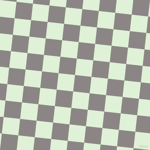 84/174 degree angle diagonal checkered chequered squares checker pattern checkers background, 69 pixel square size, Suva Grey and Hint Of Green checkers chequered checkered squares seamless tileable