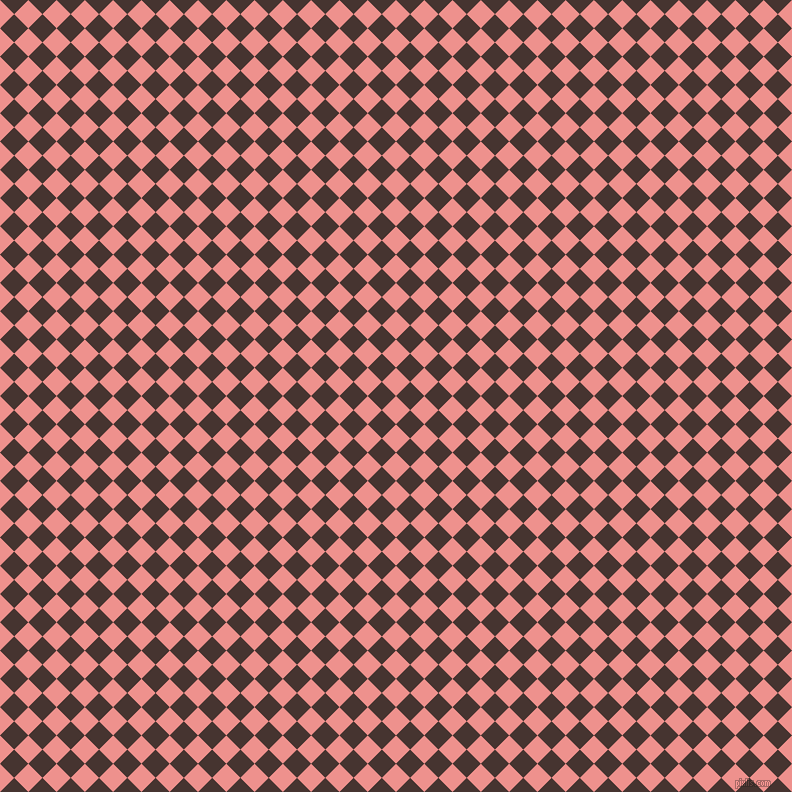 45/135 degree angle diagonal checkered chequered squares checker pattern checkers background, 20 pixel square size, , Sweet Pink and Cedar checkers chequered checkered squares seamless tileable
