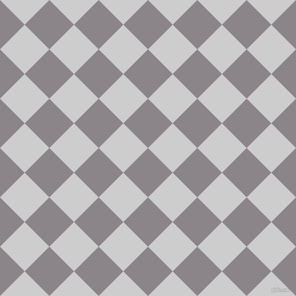 45/135 degree angle diagonal checkered chequered squares checker pattern checkers background, 70 pixel square size, , Taupe Grey and Very Light Grey checkers chequered checkered squares seamless tileable