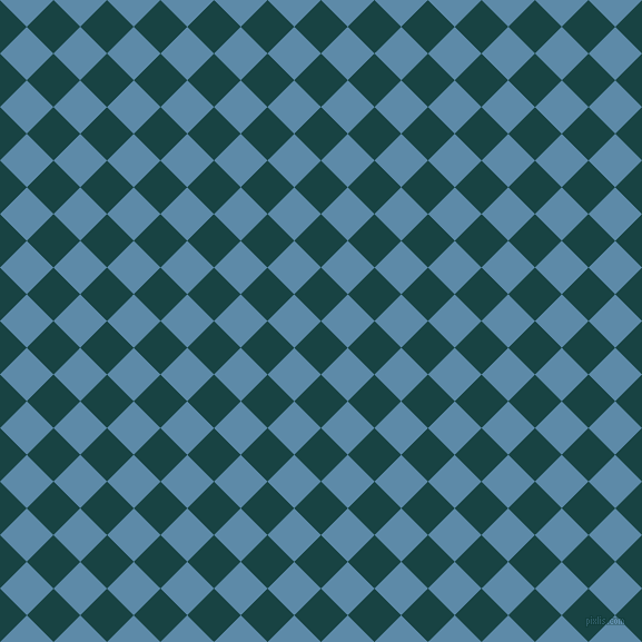 45/135 degree angle diagonal checkered chequered squares checker pattern checkers background, 34 pixel square size, , Tiber and Air Force Blue checkers chequered checkered squares seamless tileable