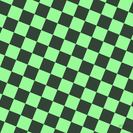 68/158 degree angle diagonal checkered chequered squares checker pattern checkers background, 43 pixel square size, , Timber Green and Pale Green checkers chequered checkered squares seamless tileable