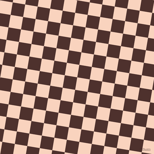 81/171 degree angle diagonal checkered chequered squares checker pattern checkers background, 43 pixel square size, Tuft Bush and Espresso checkers chequered checkered squares seamless tileable
