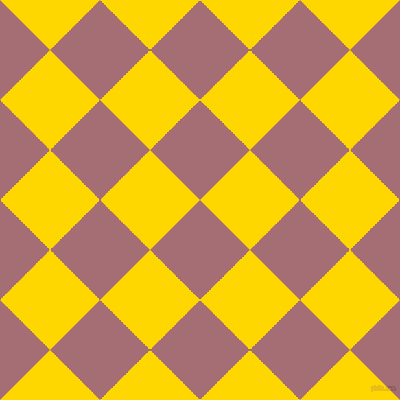 45/135 degree angle diagonal checkered chequered squares checker pattern checkers background, 103 pixel squares size, Turkish Rose and Gold checkers chequered checkered squares seamless tileable
