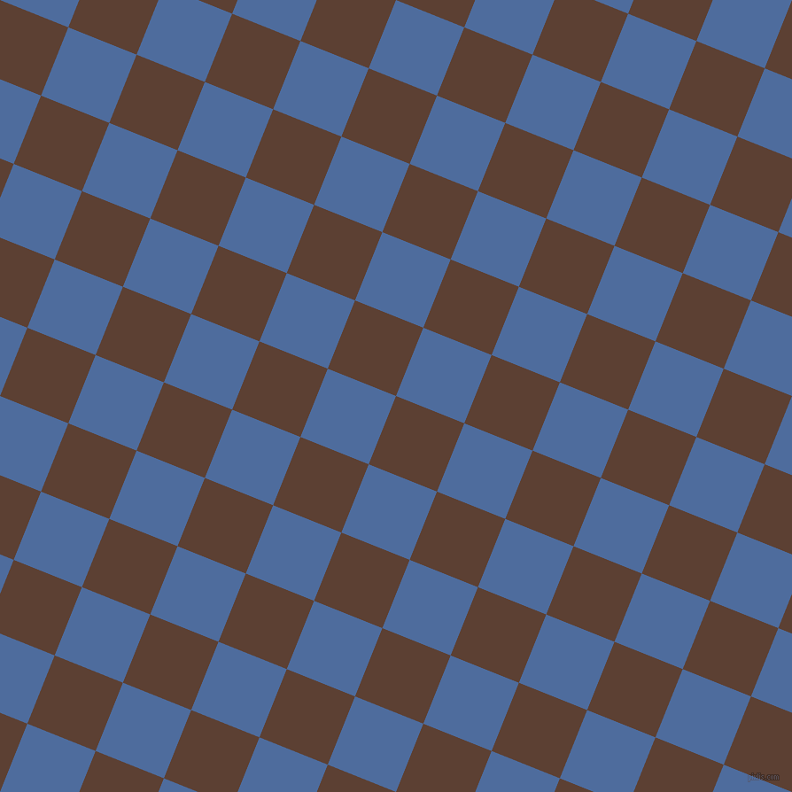 68/158 degree angle diagonal checkered chequered squares checker pattern checkers background, 83 pixel square size, Very Dark Brown and San Marino checkers chequered checkered squares seamless tileable
