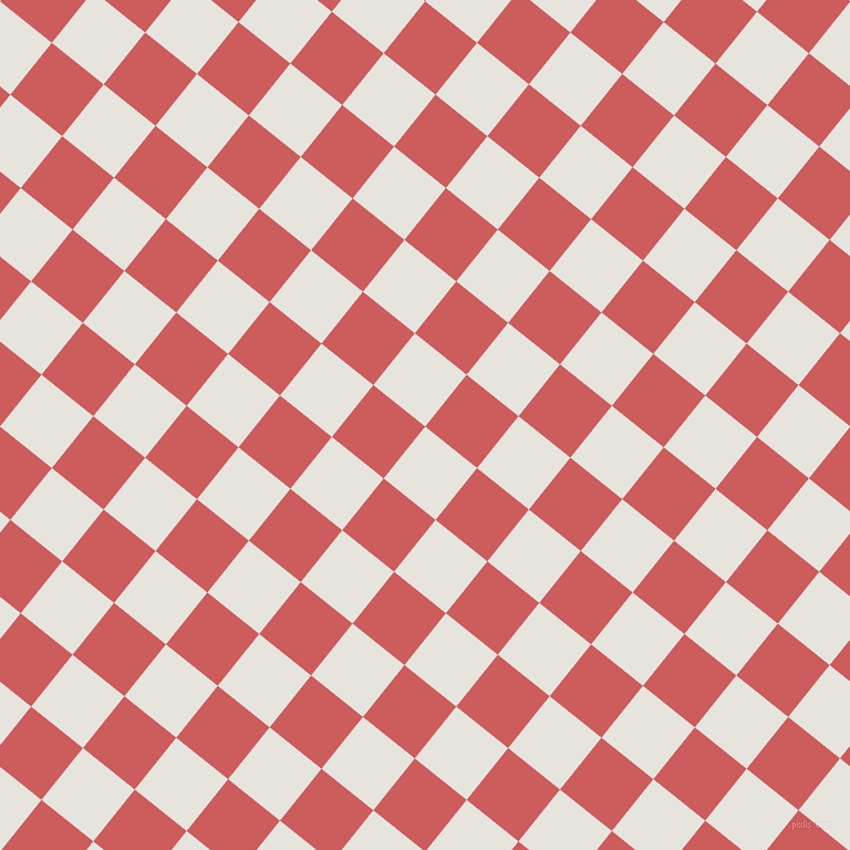 51/141 degree angle diagonal checkered chequered squares checker pattern checkers background, 60 pixel squares size, , Wild Sand and Indian Red checkers chequered checkered squares seamless tileable