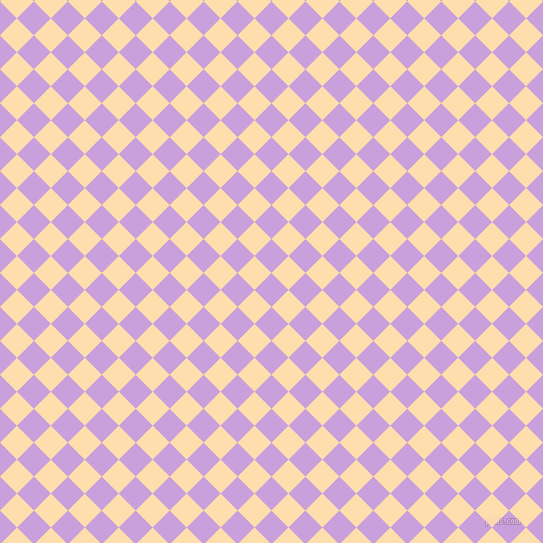 45/135 degree angle diagonal checkered chequered squares checker pattern checkers background, 24 pixel squares size, , Wisteria and Navajo White checkers chequered checkered squares seamless tileable